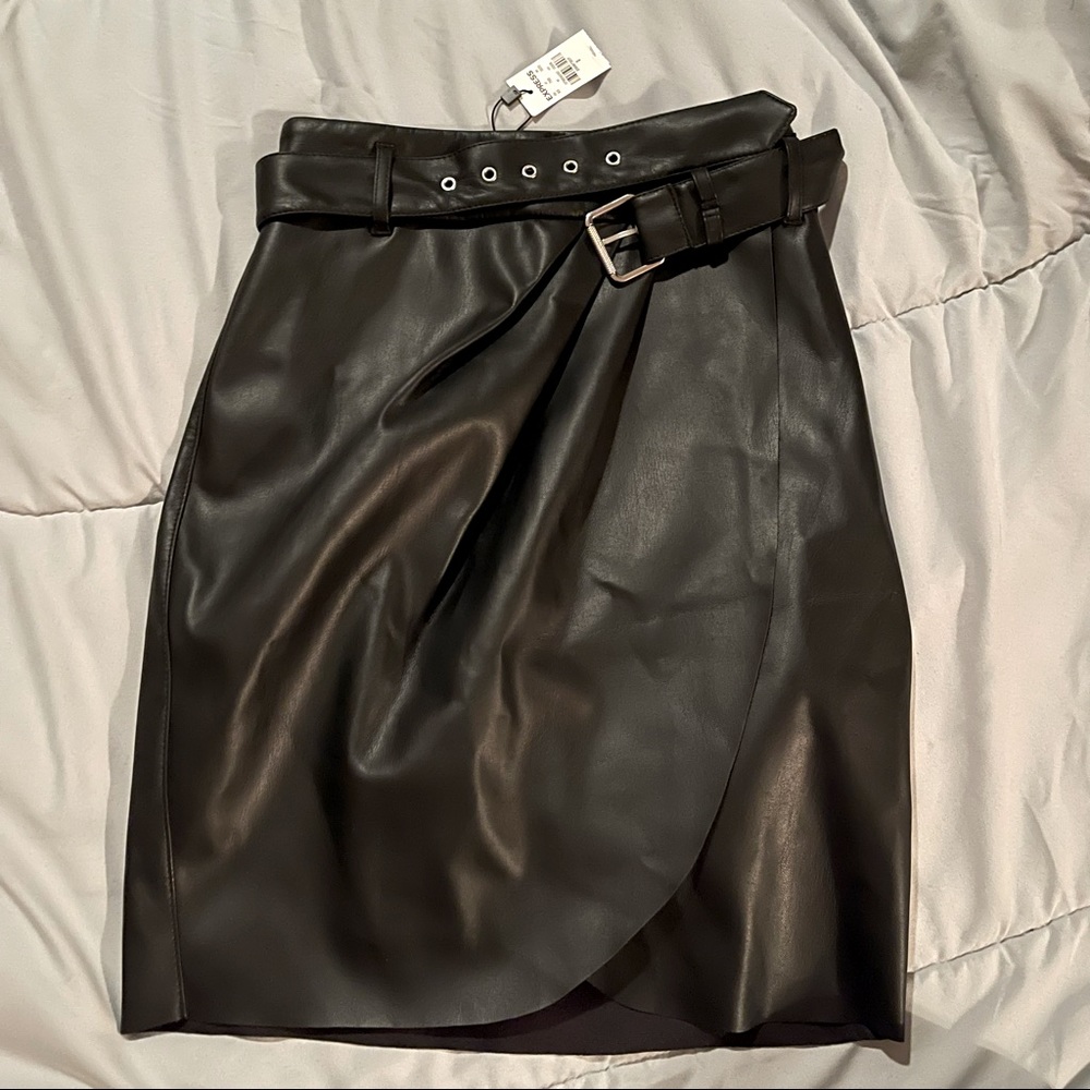NWT Faux Leather Express Skirt
